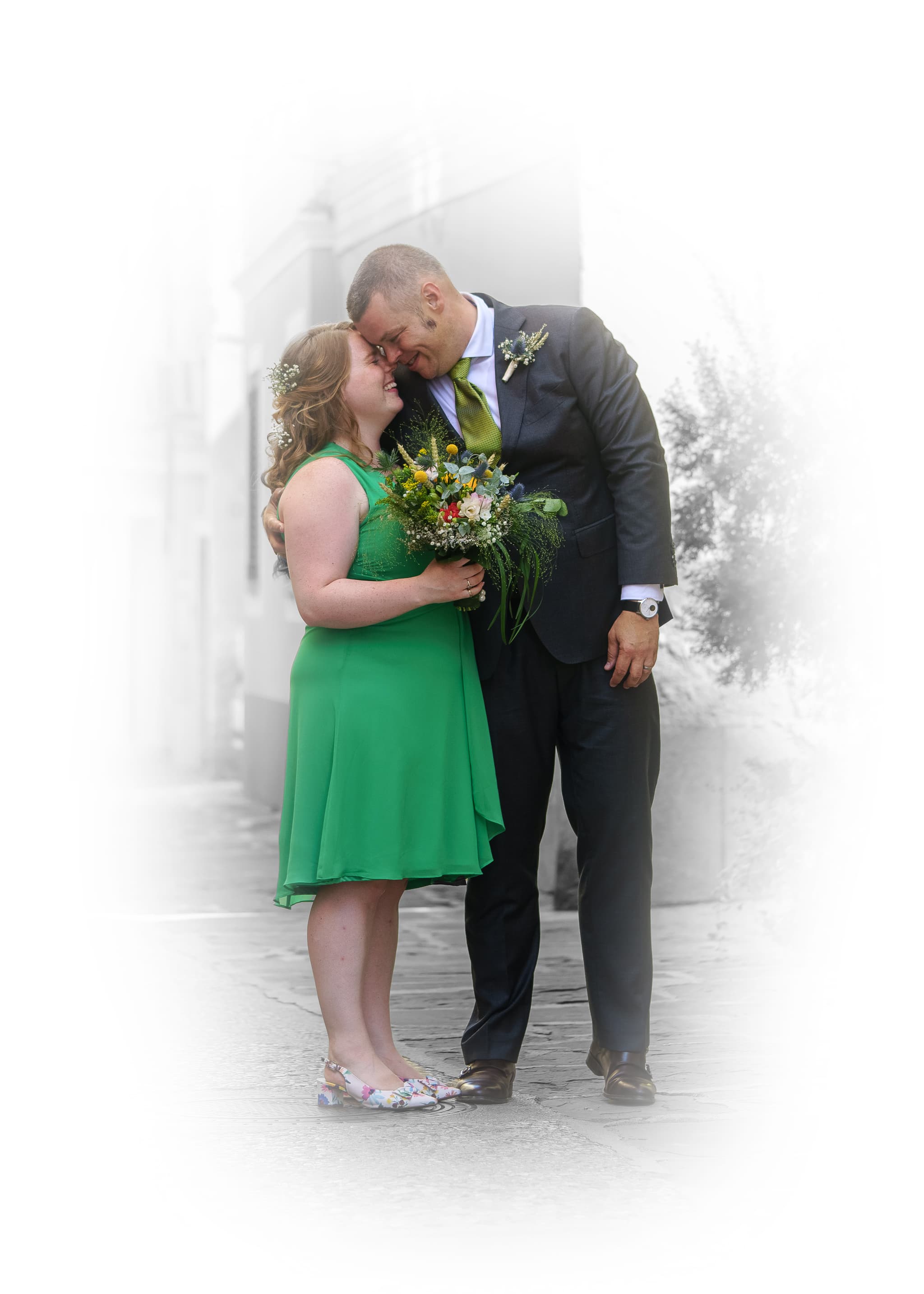 Bethan and Matjaž fading to white